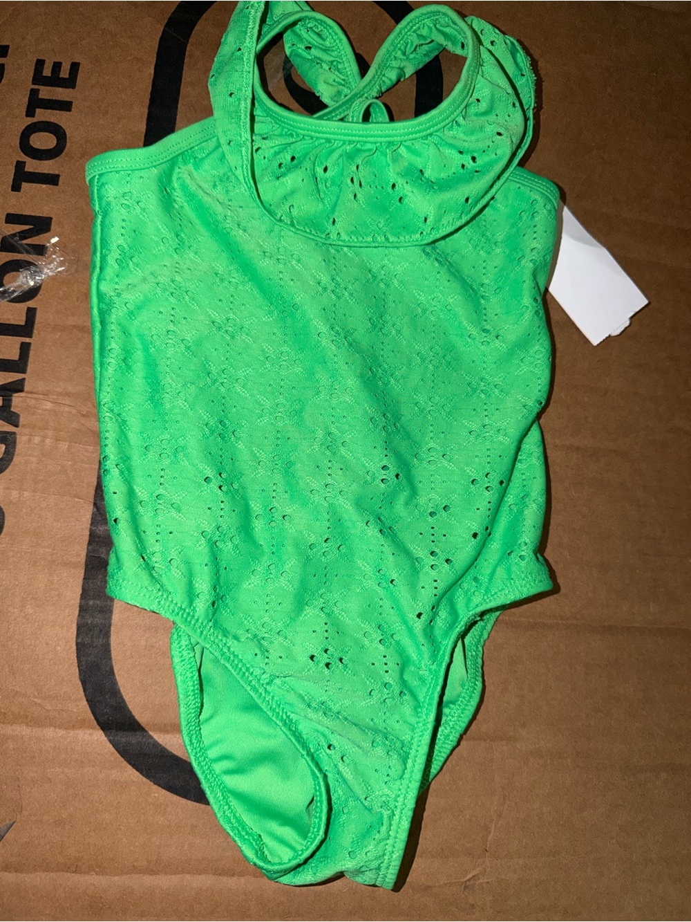 Target Kids Neon Green One-Piece Swim Suit